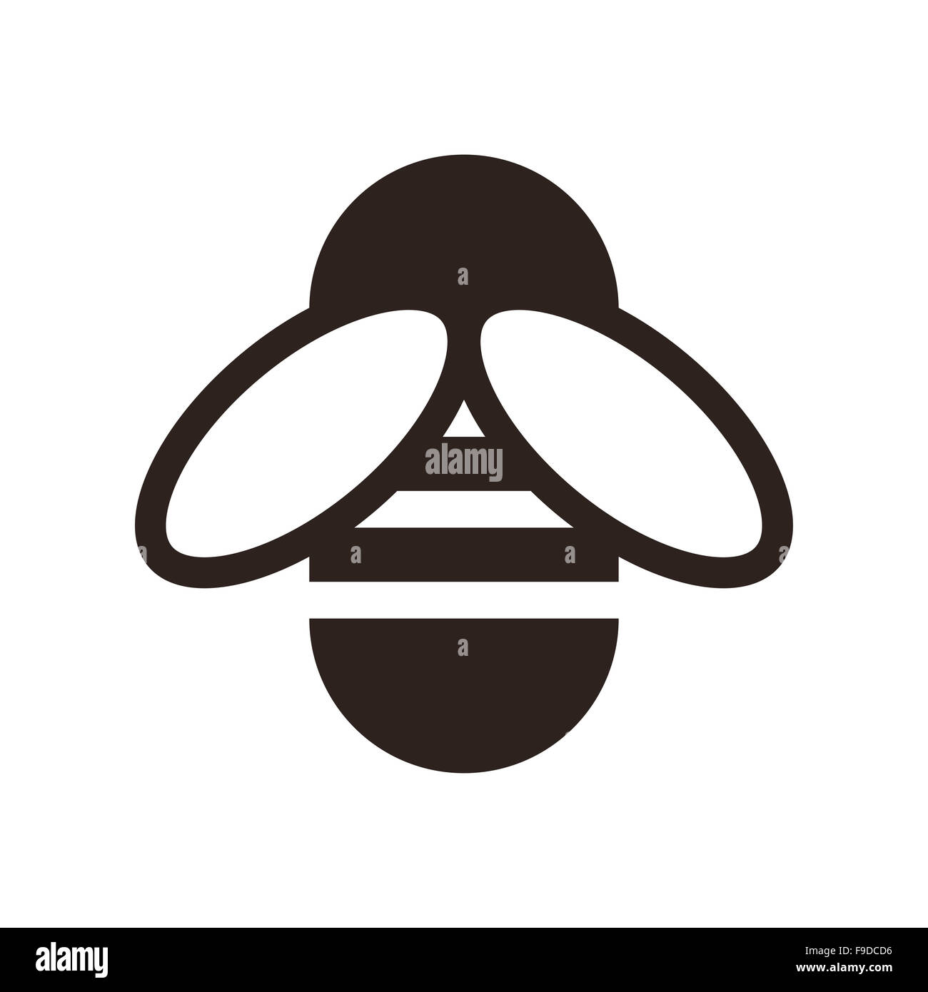 L'icône d'abeilles isolé sur fond blanc Banque D'Images