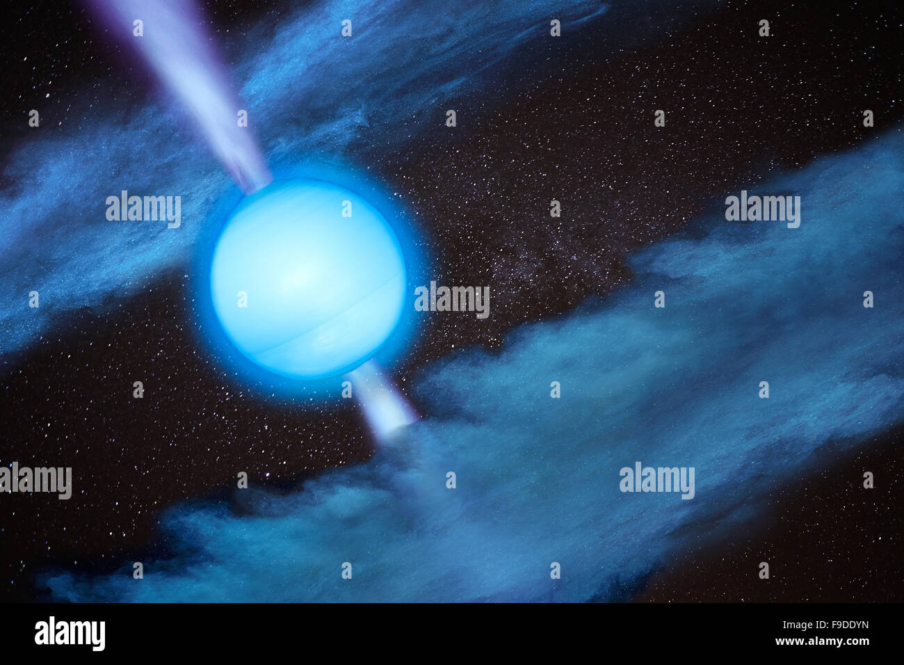 Étoile à neutrons - Visualisation Banque D'Images