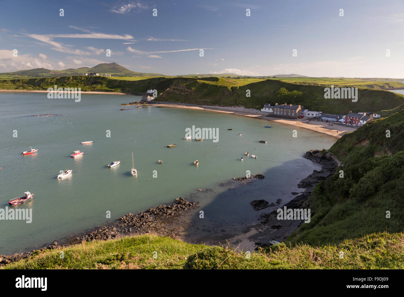 Lumière du soir sur Porthdinllaen sur la péninsule de Llyn, Caernarfonshire, Pays de Galles, Royaume-Uni Banque D'Images