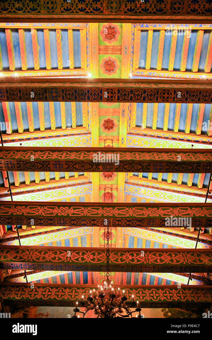 Le plafond de la Murale Prix à l'intérieur de l'édifice du Palais de comté de Santa Barbara en Californie à Santa Barbara Banque D'Images