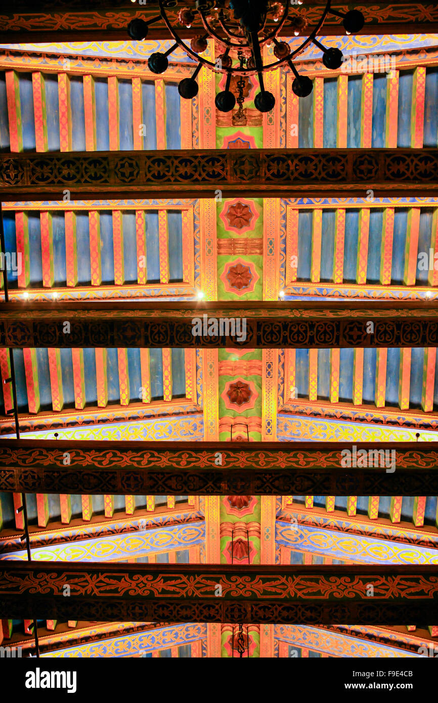 Le plafond de la Murale Prix à l'intérieur de l'édifice du Palais de comté de Santa Barbara en Californie à Santa Barbara Banque D'Images