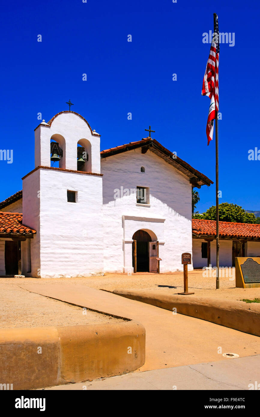 Le parc d'État Historique Presidio sur Perdido Street dans le centre-ville de Santa Barbara, CA Banque D'Images