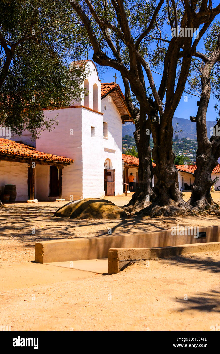 Le parc d'État Historique Presidio sur Perdido Street dans le centre-ville de Santa Barbara, CA Banque D'Images