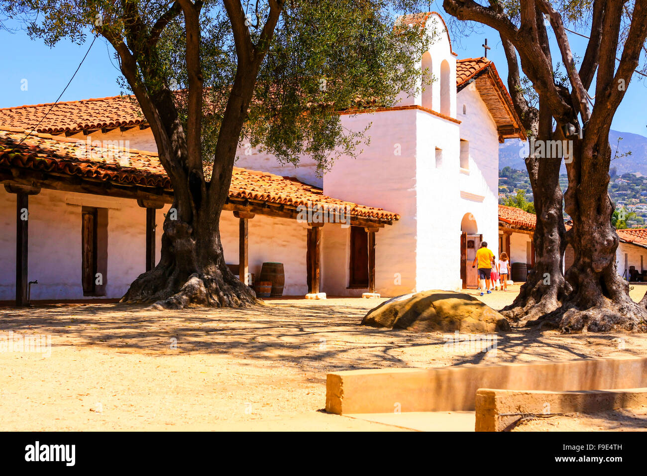 Le parc d'État Historique Presidio sur Perdido Street dans le centre-ville de Santa Barbara, CA Banque D'Images