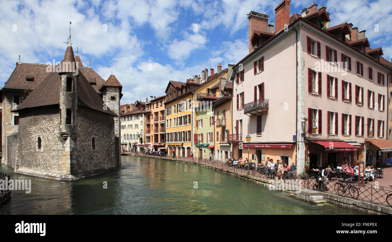 France Rhône-Alpes Annecy Palais de l'Isle de la rivière Thiou Banque D'Images