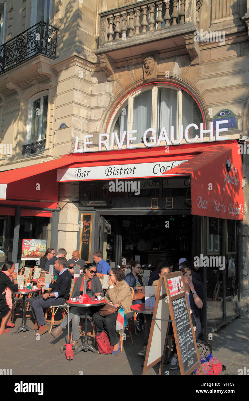 France, Paris, café, bar, bistrot, personnes, Banque D'Images