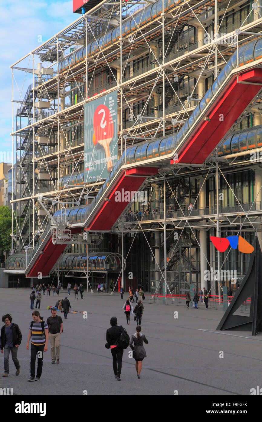 France, Paris, Centre Pompidou, Banque D'Images