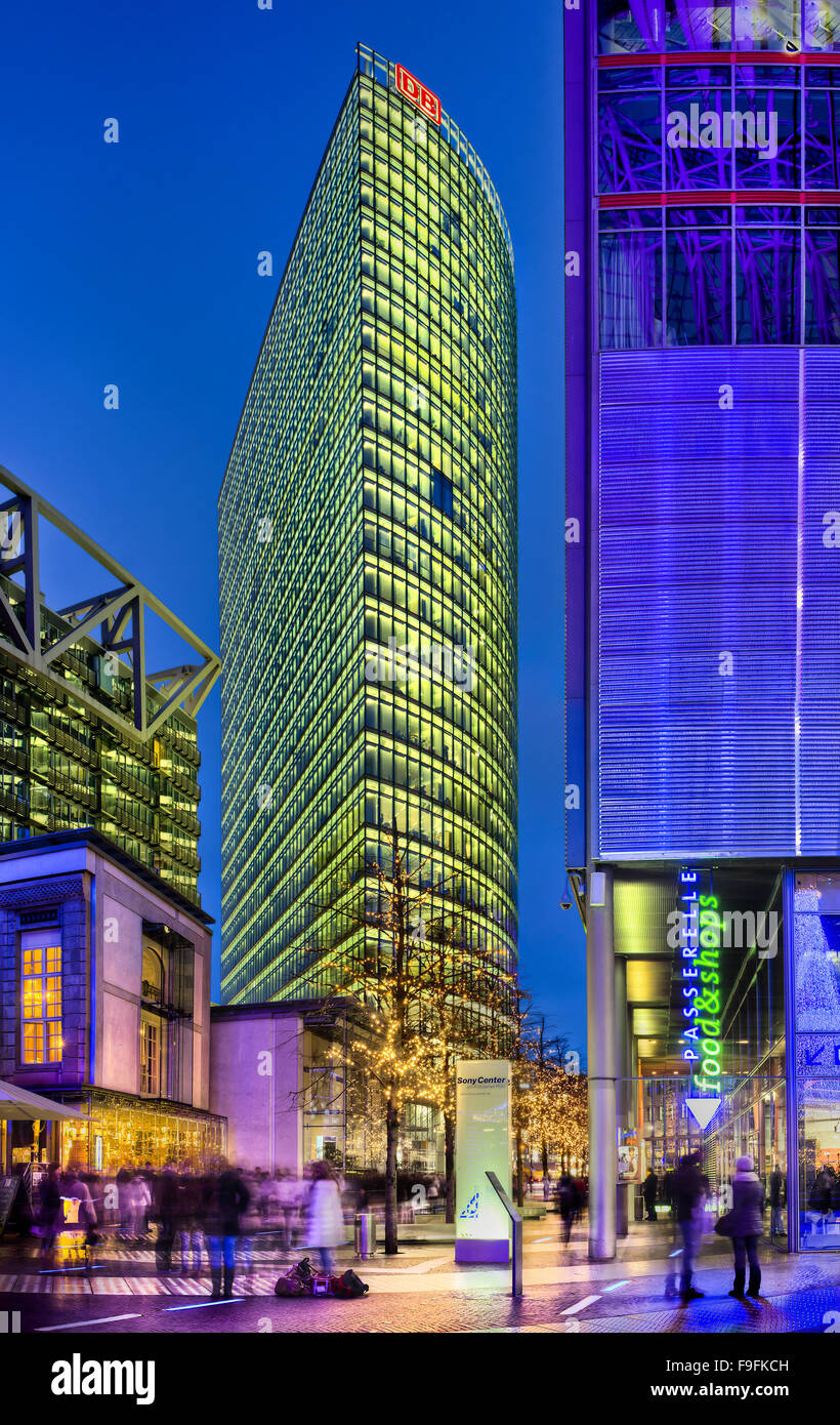 Sony Center à la Potsdamer Platz, Berlin, Allemagne Banque D'Images