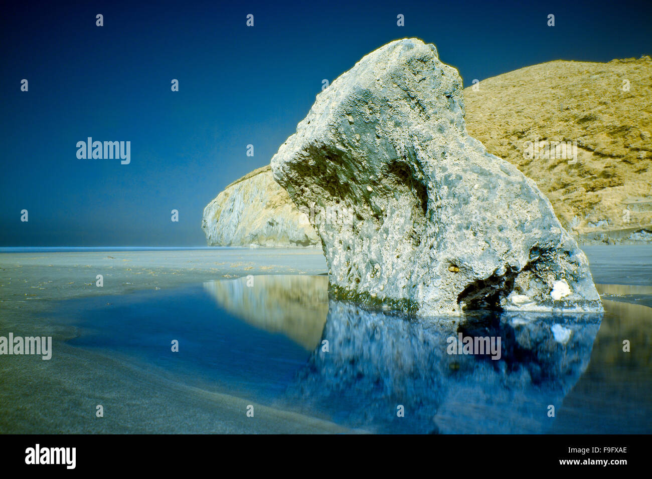 Paysage de la plage de Berria, Cantabria, ESPAGNE Banque D'Images