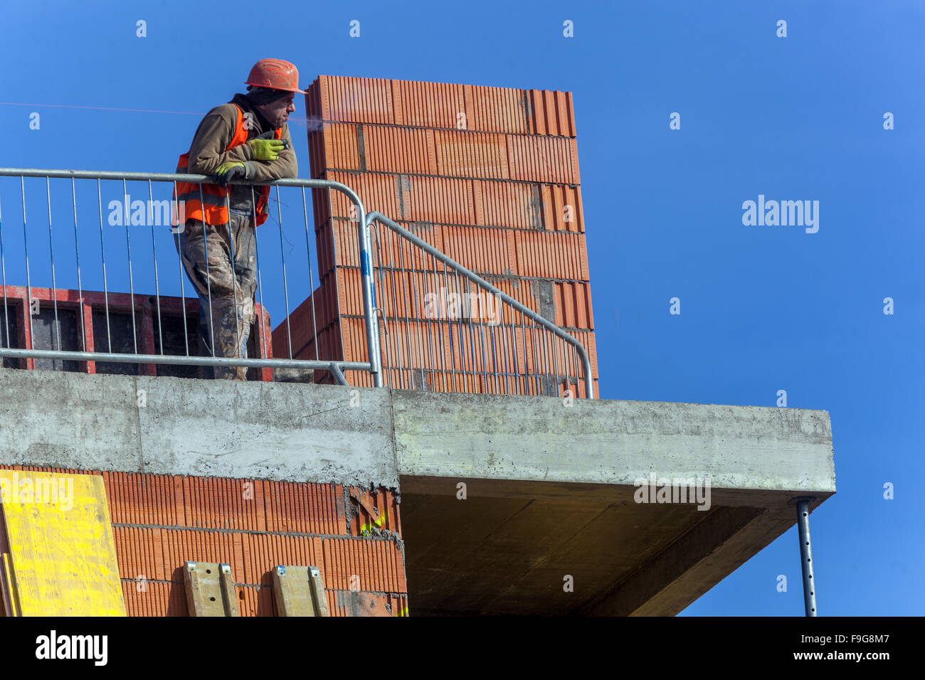 Site de construction d'un nouveau quartier résidentiel, Prague, République Tchèque Banque D'Images