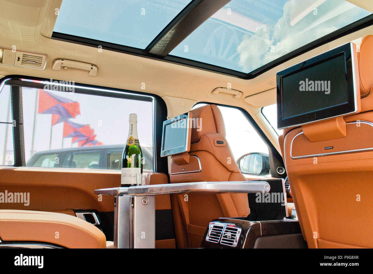 Empattement Long Range Rover Autobiography Black 2015 Journée Test Drive Banque D'Images