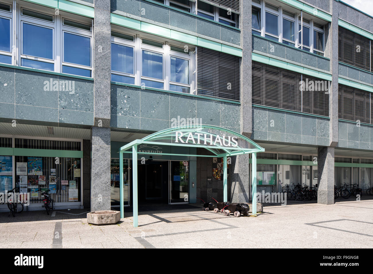 Nouvelle Mairie, Bayreuth, Haute-Franconie, Bavière, Allemagne Banque D'Images