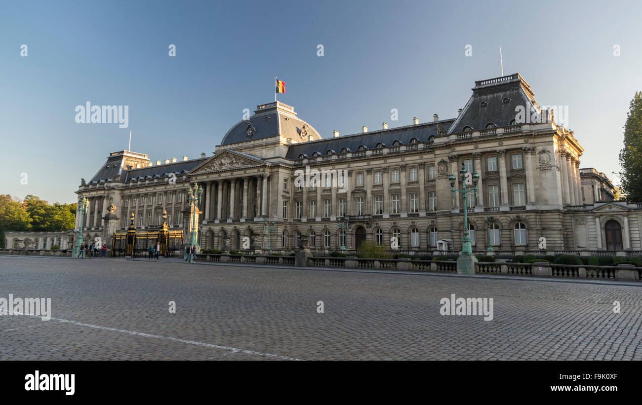 Palais Royal de Bruxelles, Belgique, sur un après-midi d'hiver. Banque D'Images