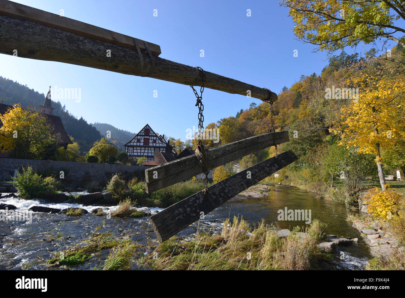 La schiltach rivière à forêt noire, Bade-Wurtemberg, Allemagne Banque D'Images