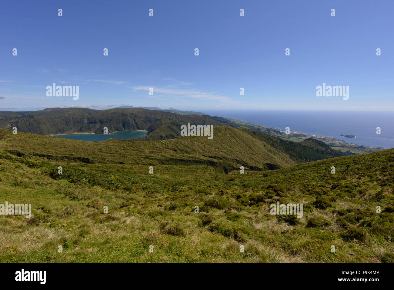 Lagoa do fogo à agua de pau stratovolcan, São Miguel, Açores, Portugal Banque D'Images Lagoa do fogo à agua de pau stratovolcan, São Miguel, Açores, Portugal Banque D'Images