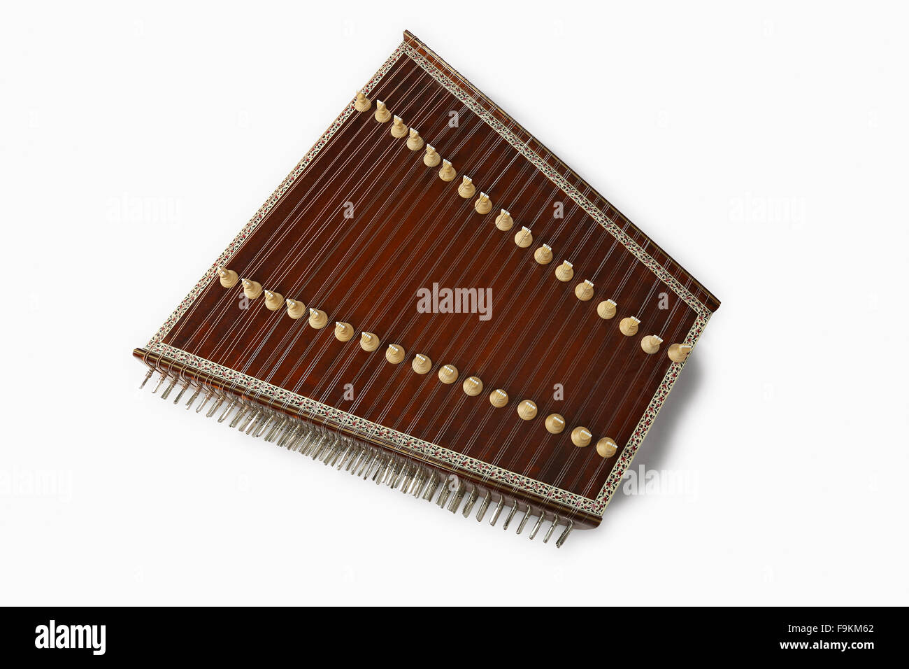 Swarmandal, un instrument de musique à cordes. L'Inde Banque D'Images