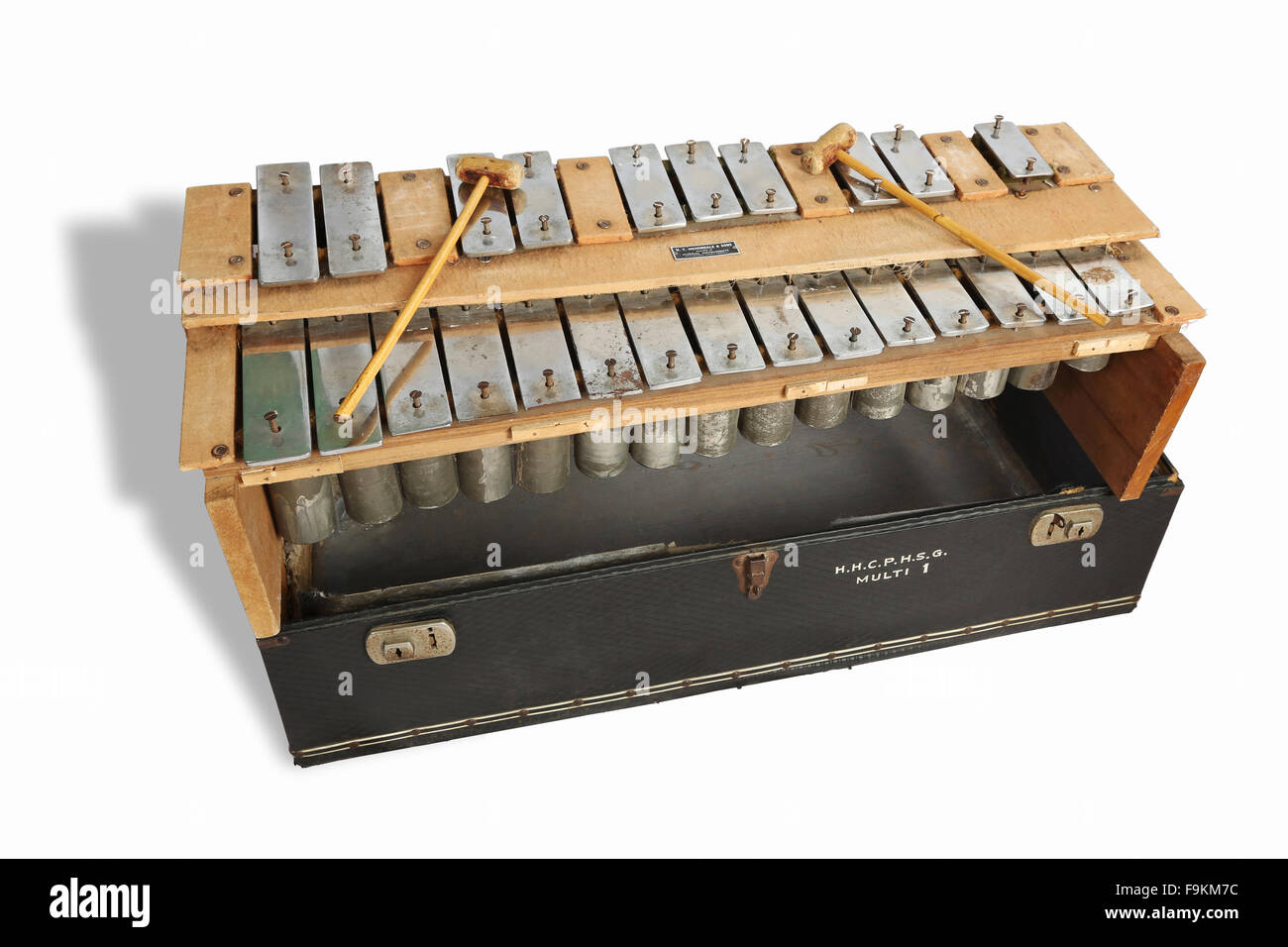 Un pereussion xylophone, instrument de musique, Inde Banque D'Images