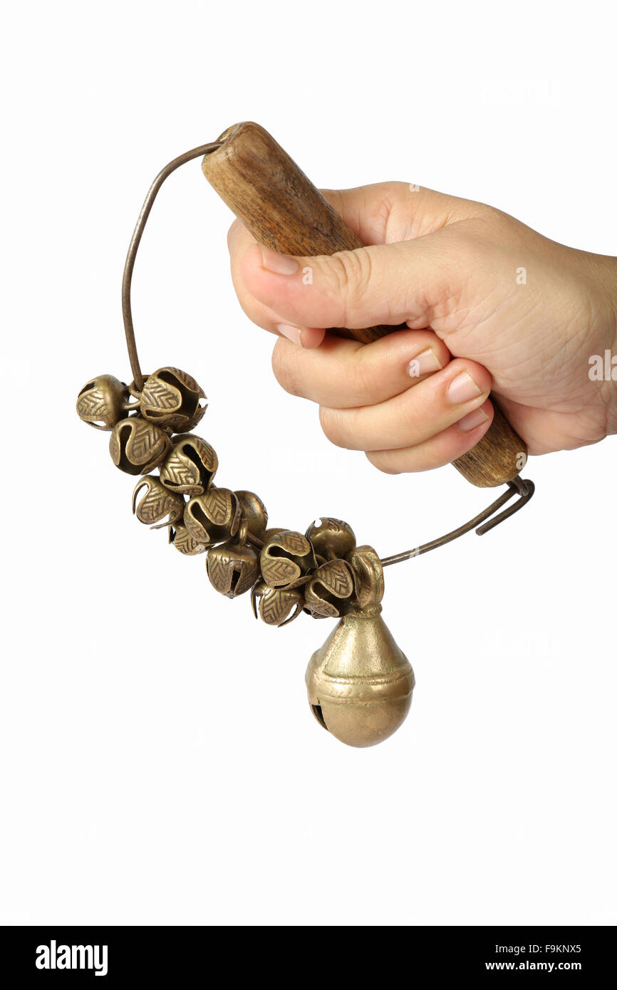 Ghungharu ou tinklebells ou Jingle Bells, un instrument de musique. L'Inde Banque D'Images