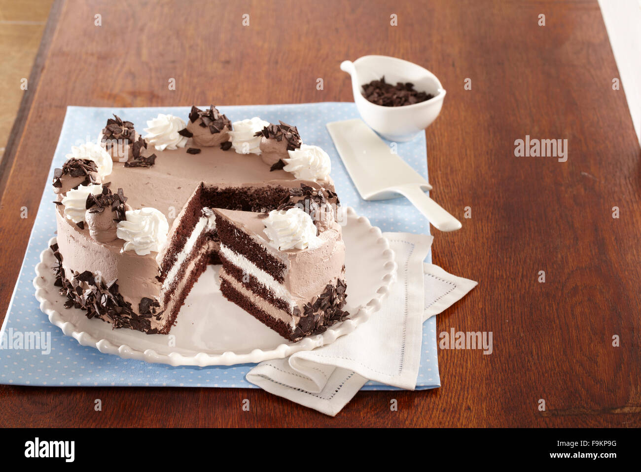 Gateau Au Chocolat Procedure Arlequin Photo Stock Alamy
