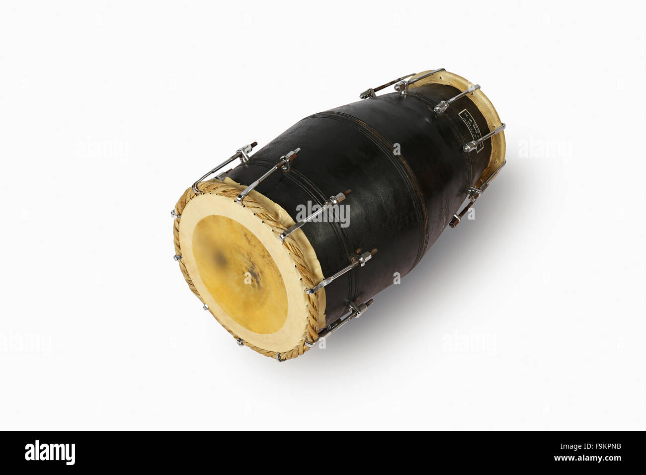 Dholak, l'un des plus importants instruments de musique folklorique, de l'Inde Banque D'Images