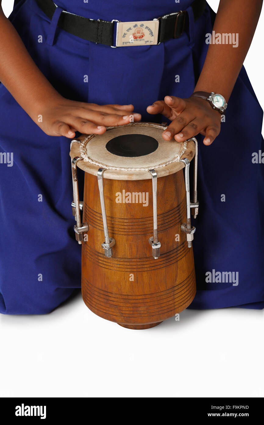 Madal, un instrument de musique, Inde Banque D'Images