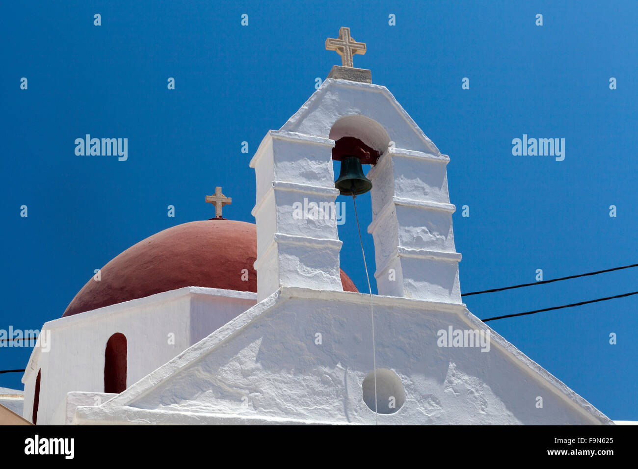 Église à Chora, Mykonos Banque D'Images