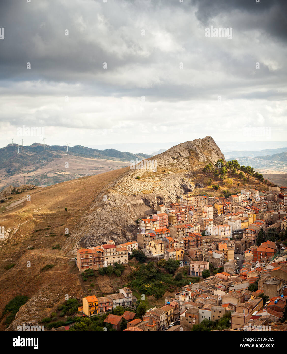 Voir d'Ispica, petite ville de Sicile - Italie Banque D'Images