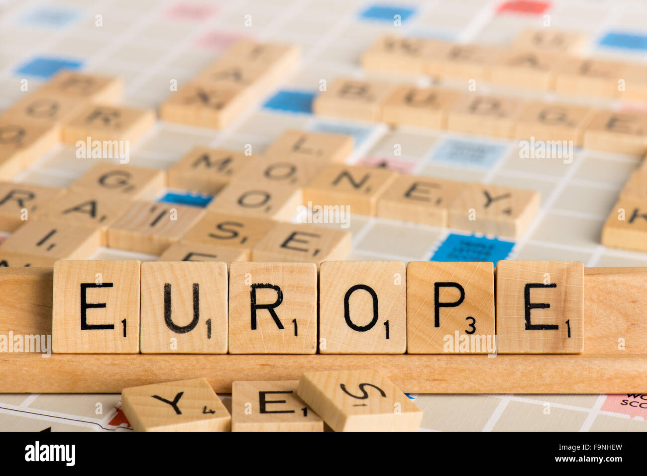 Scrabble - EUROPE Banque D'Images