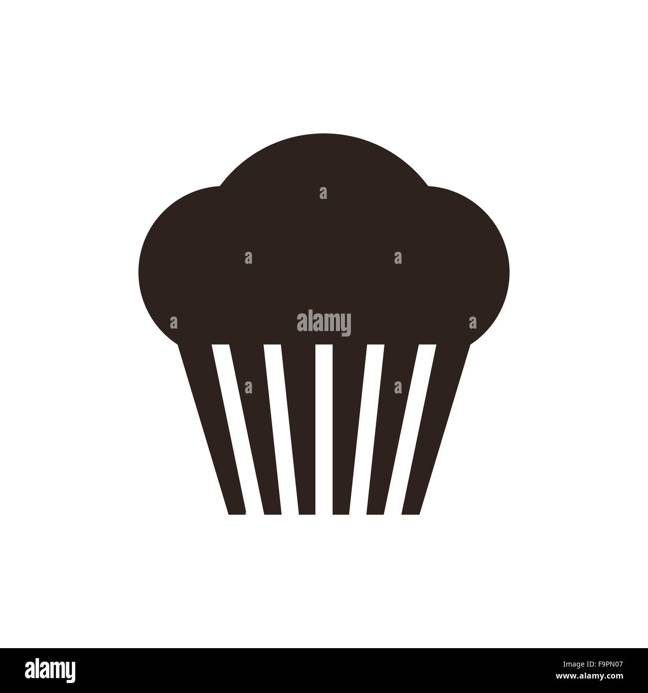 Muffin. Icône Cupcake isolé sur fond blanc Banque D'Images