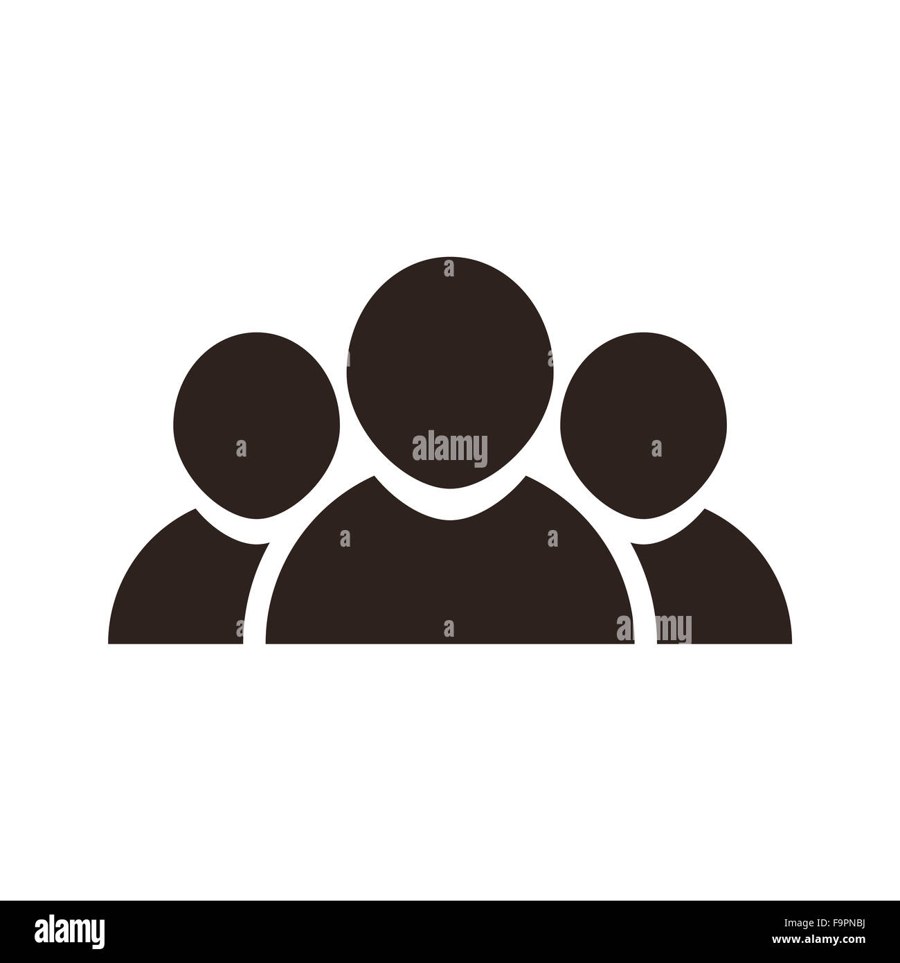 Réseau sociale. Symbole d'utilisateurs isolé sur fond blanc Banque D'Images