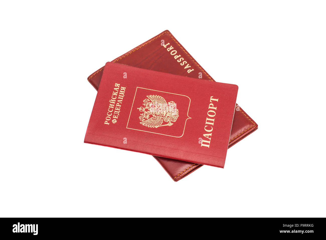 Les passeports étrangère russe isolated on white Banque D'Images