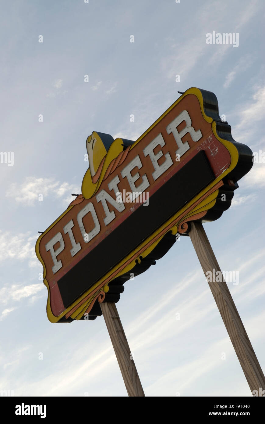 Pioneer Hotel Casino sign Laughlin NEVADA USA Banque D'Images