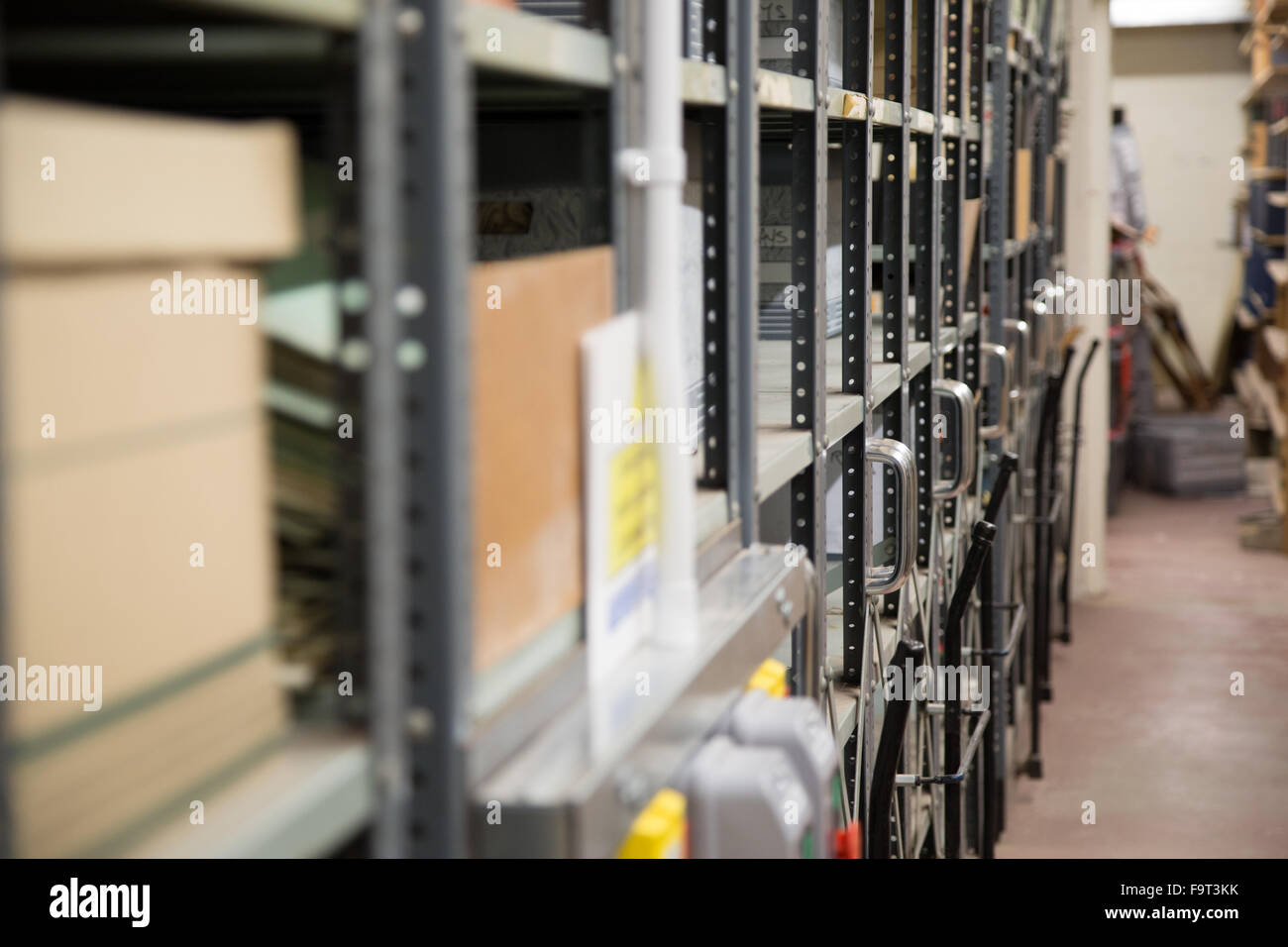 Les enregistrements de document d'archive et les fichiers boîtes de documents anciens Banque D'Images