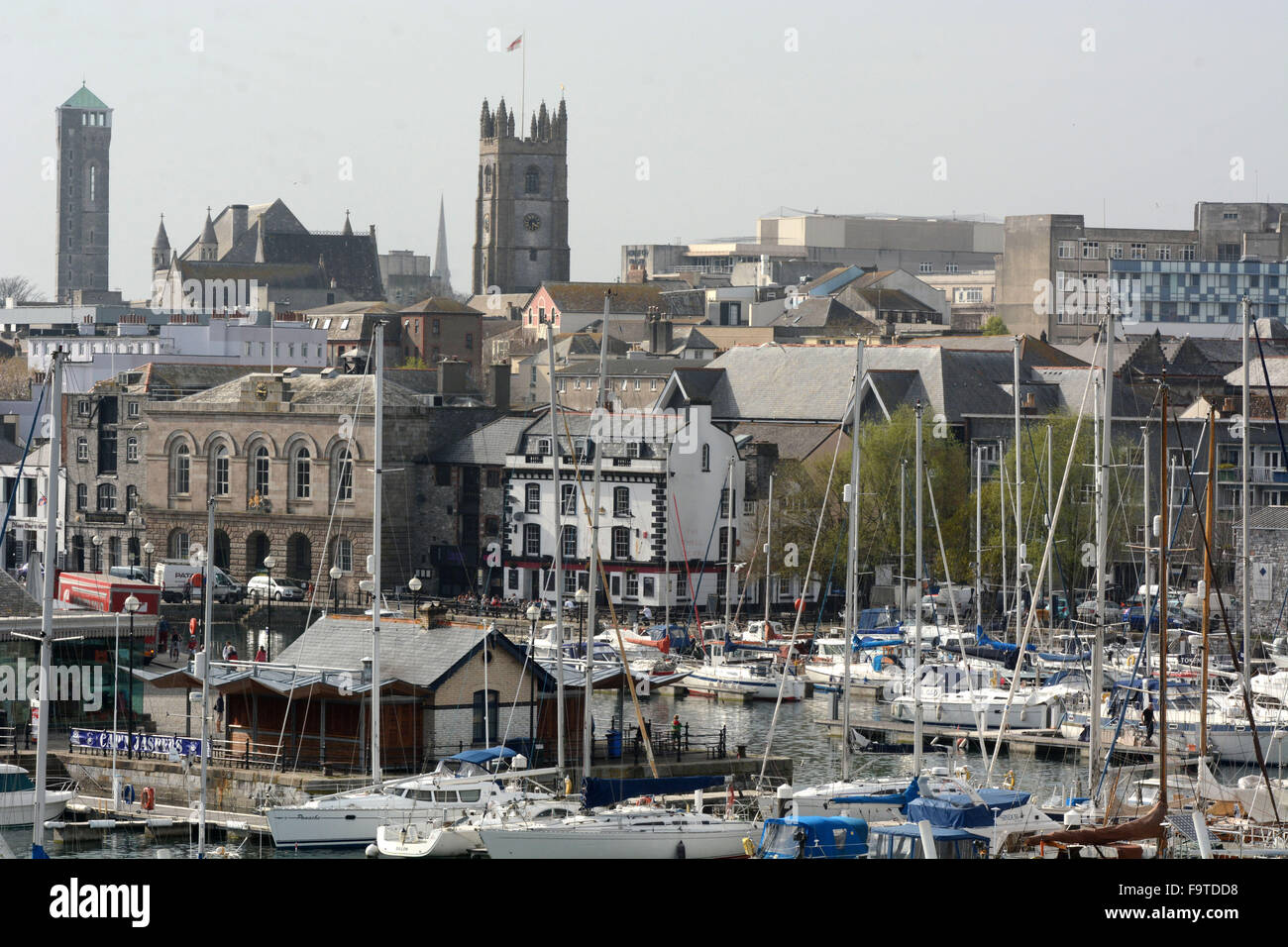 Barbican de Plymouth à la belle et calme. Banque D'Images