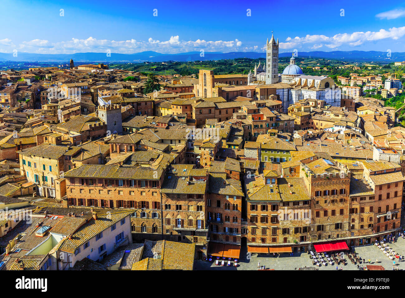 Sienne, Italie. La ville médiévale de Sienne dans le sud de la Toscane, Italie Banque D'Images