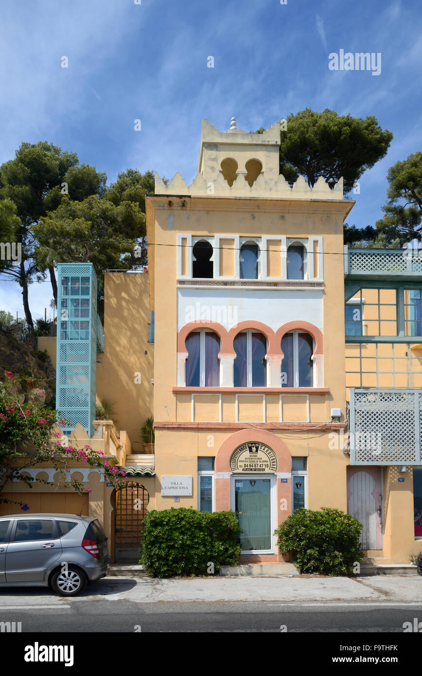 Villa Capriciosa Oriental sur le front de mer ou au bord de Tamaris Seyne-sur-Mer, dans la baie de Toulon, Var Provence France Banque D'Images