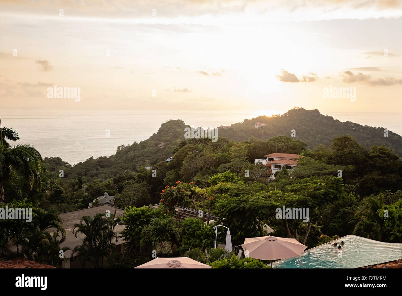 Coucher du soleil au Costa Rica Banque D'Images