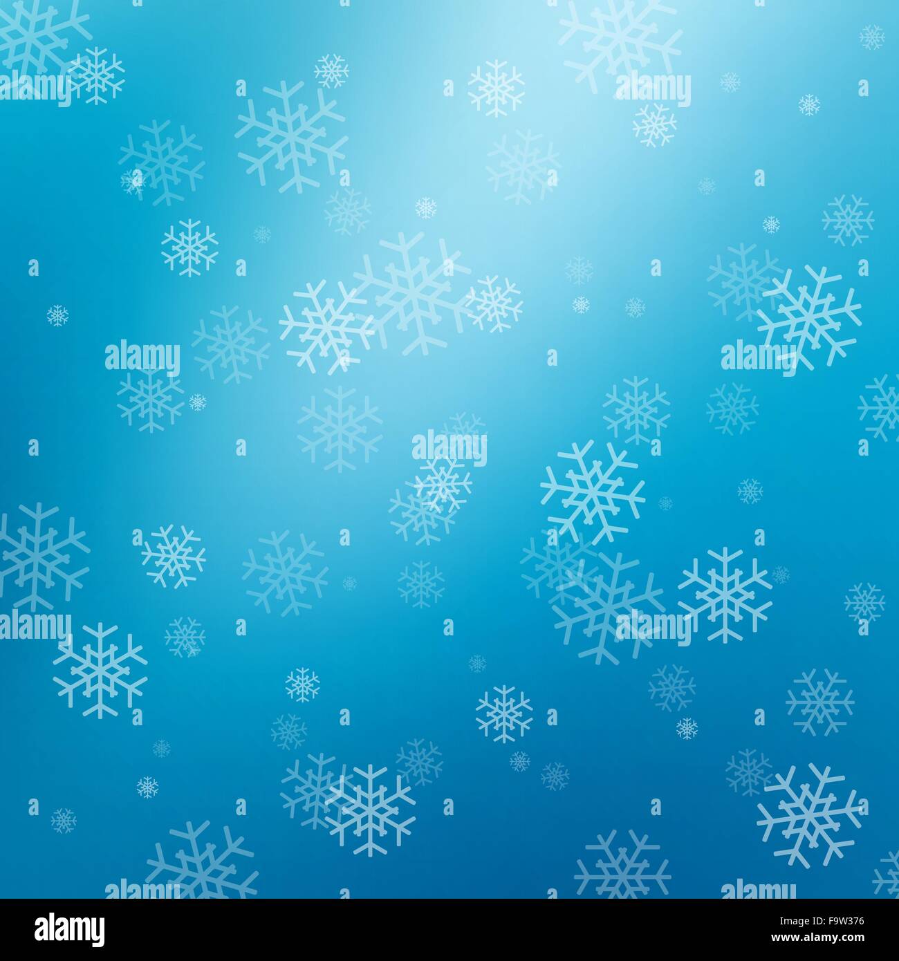 Résumé fond bleu avec des flocons de neige pour votre conception Illustration de Vecteur