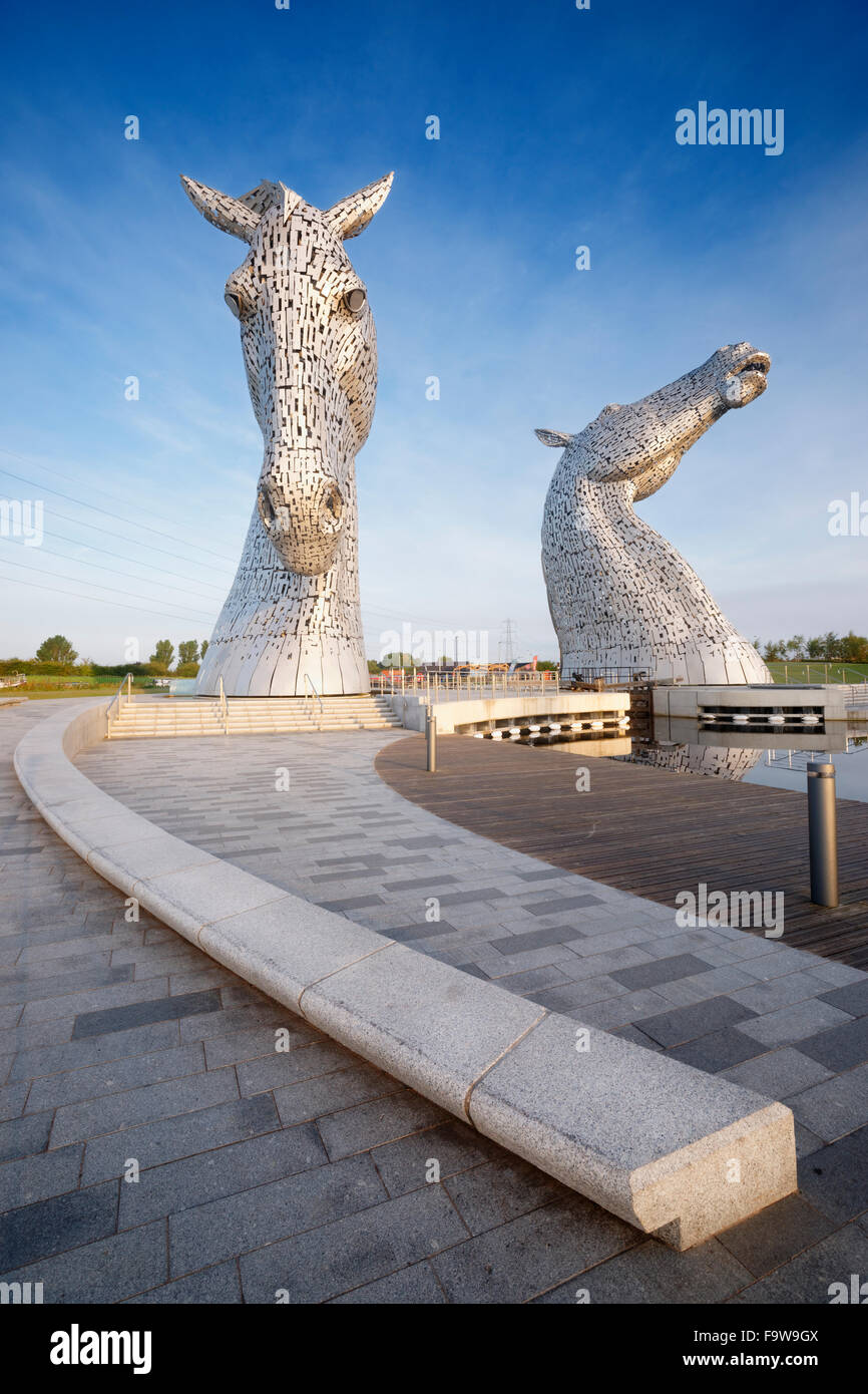 Les Kelpies, Helix Park, Falkirk, Ecosse, Royaume-Uni Banque D'Images