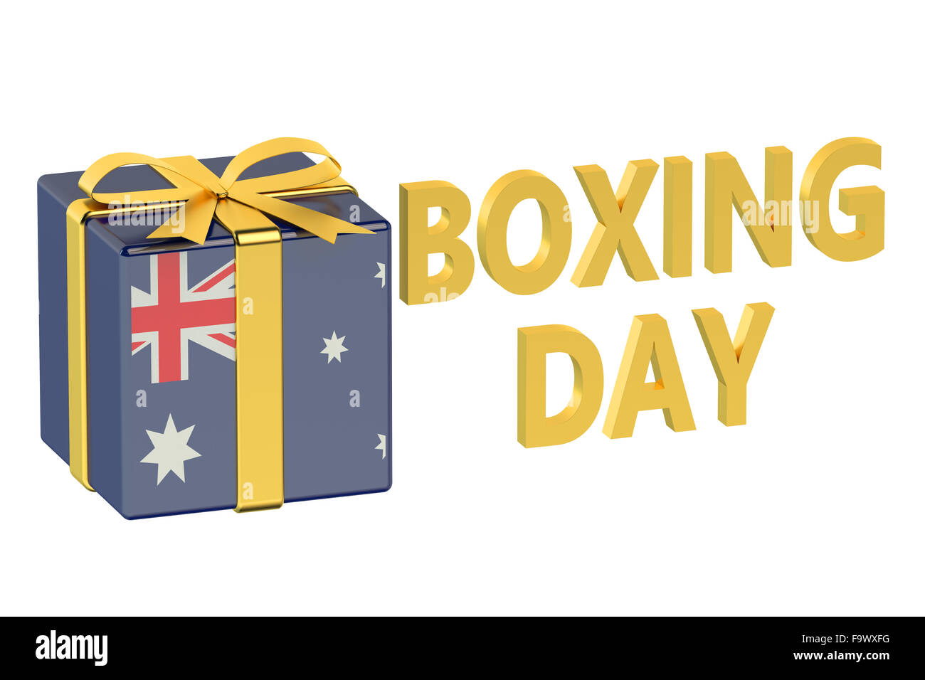 Boxing day concept avec drapeau Australie Banque D'Images