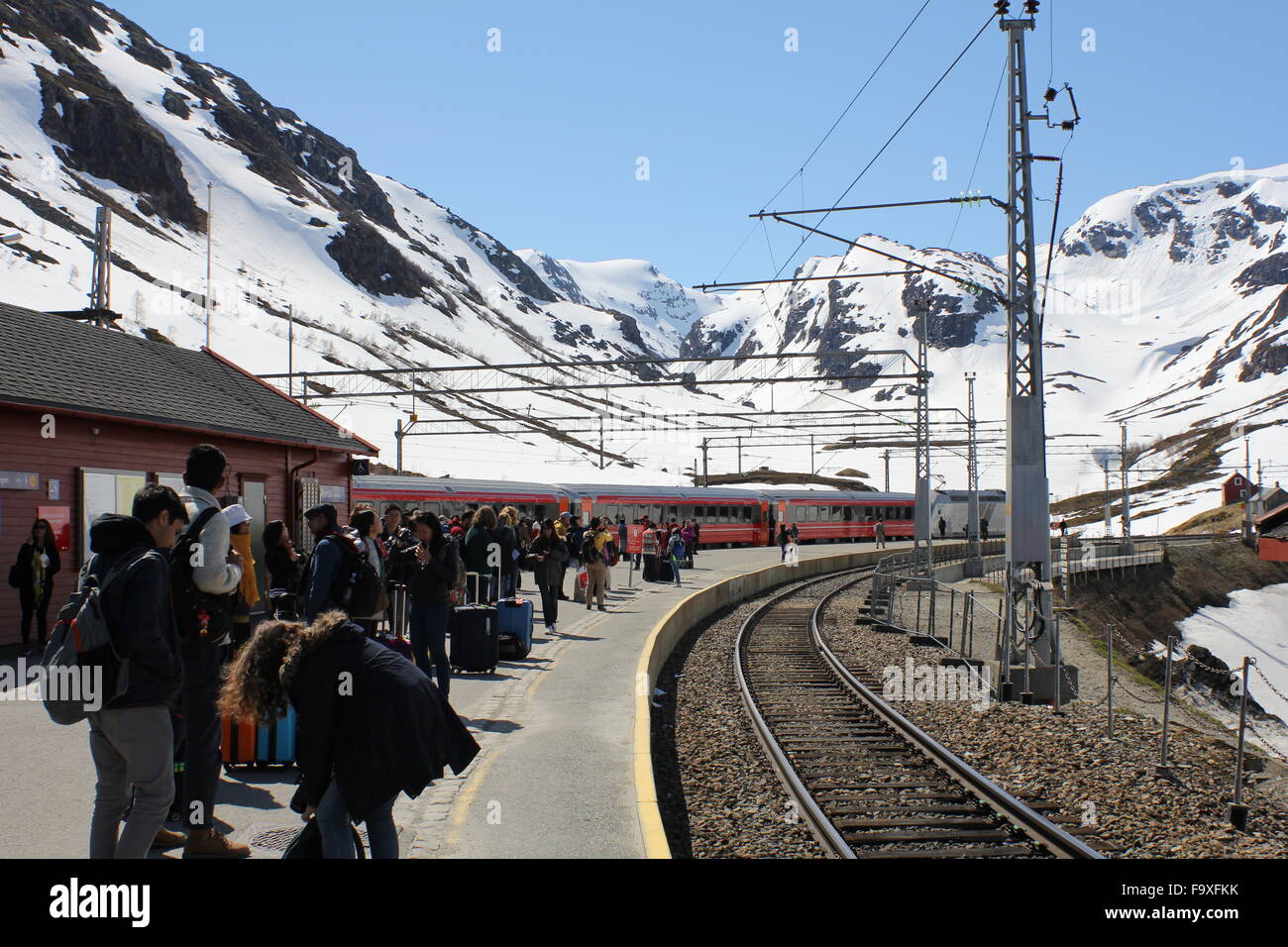 Myrdal gare sur la Flamsbana in Norway (Flam Railway) en Norvège Banque D'Images