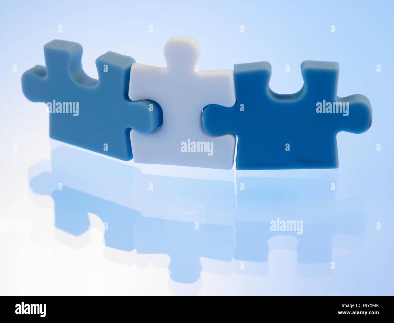 Concept d'équipe d'affaires par Jigsaw Puzzle Pieces Banque D'Images