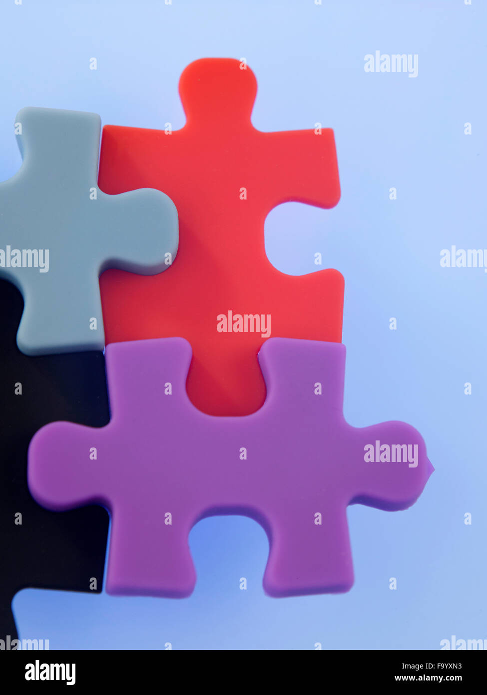 Concept d'équipe d'affaires par Jigsaw Puzzle Pieces Banque D'Images