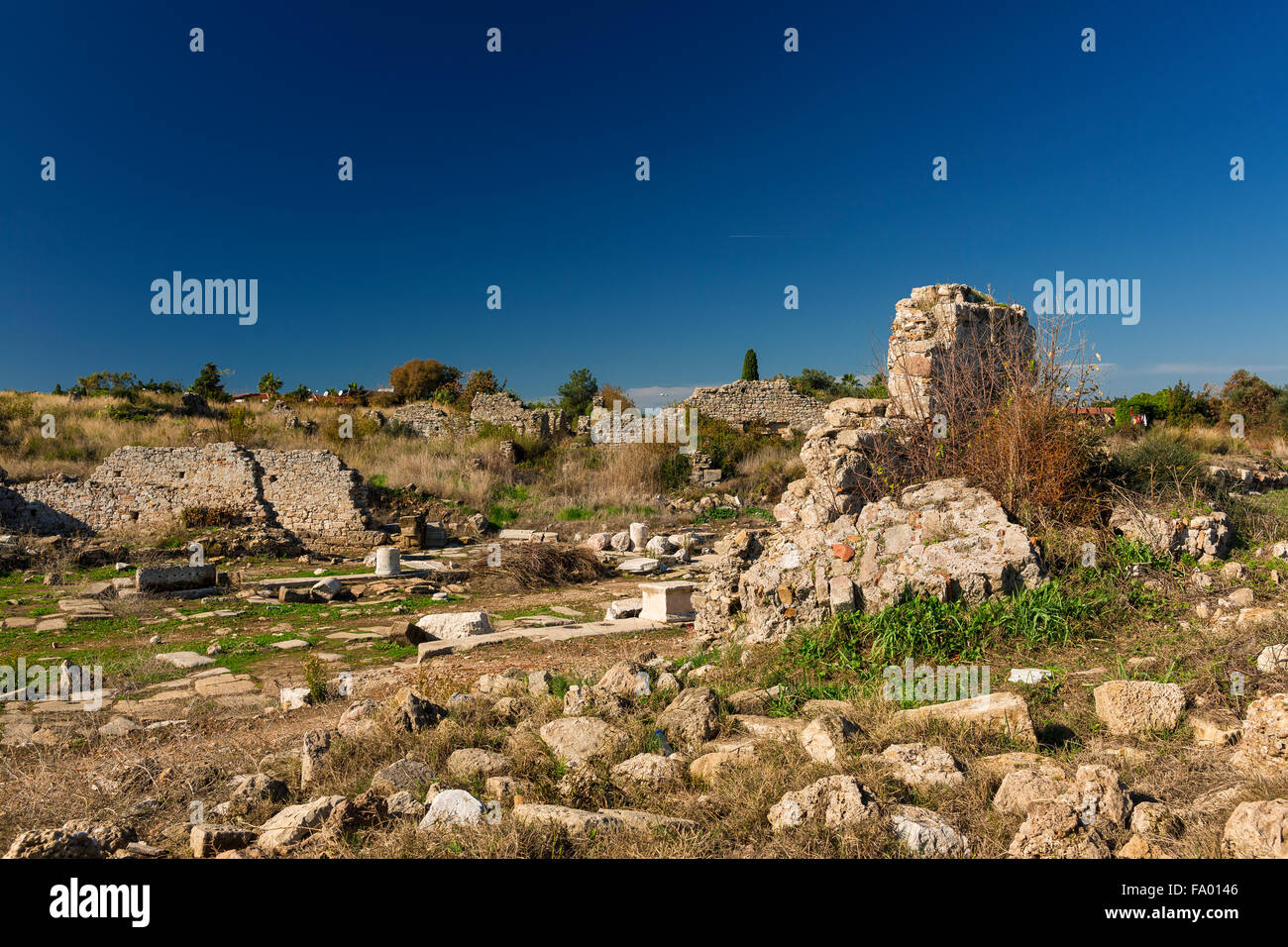 Ruines de Side, Turquie Banque D'Images