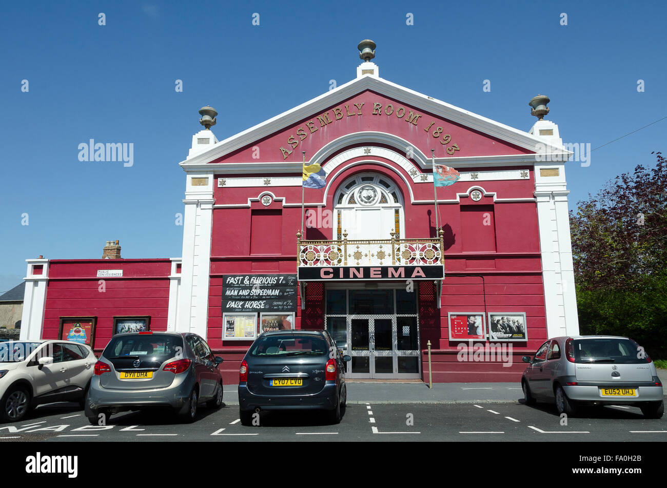 Cinéma et salle d'assemblée, construit 1893, Tywyn, anciennement Towyn, La Baie de Cardigan, Gwynedd, Pays de Galles Banque D'Images