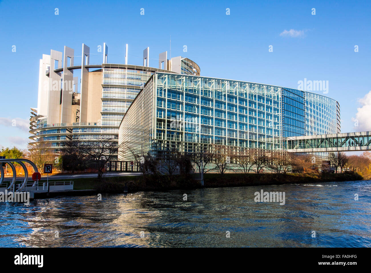 Bâtiment du Parlement européen à Strasbourg, Alsace, France, Banque D'Images