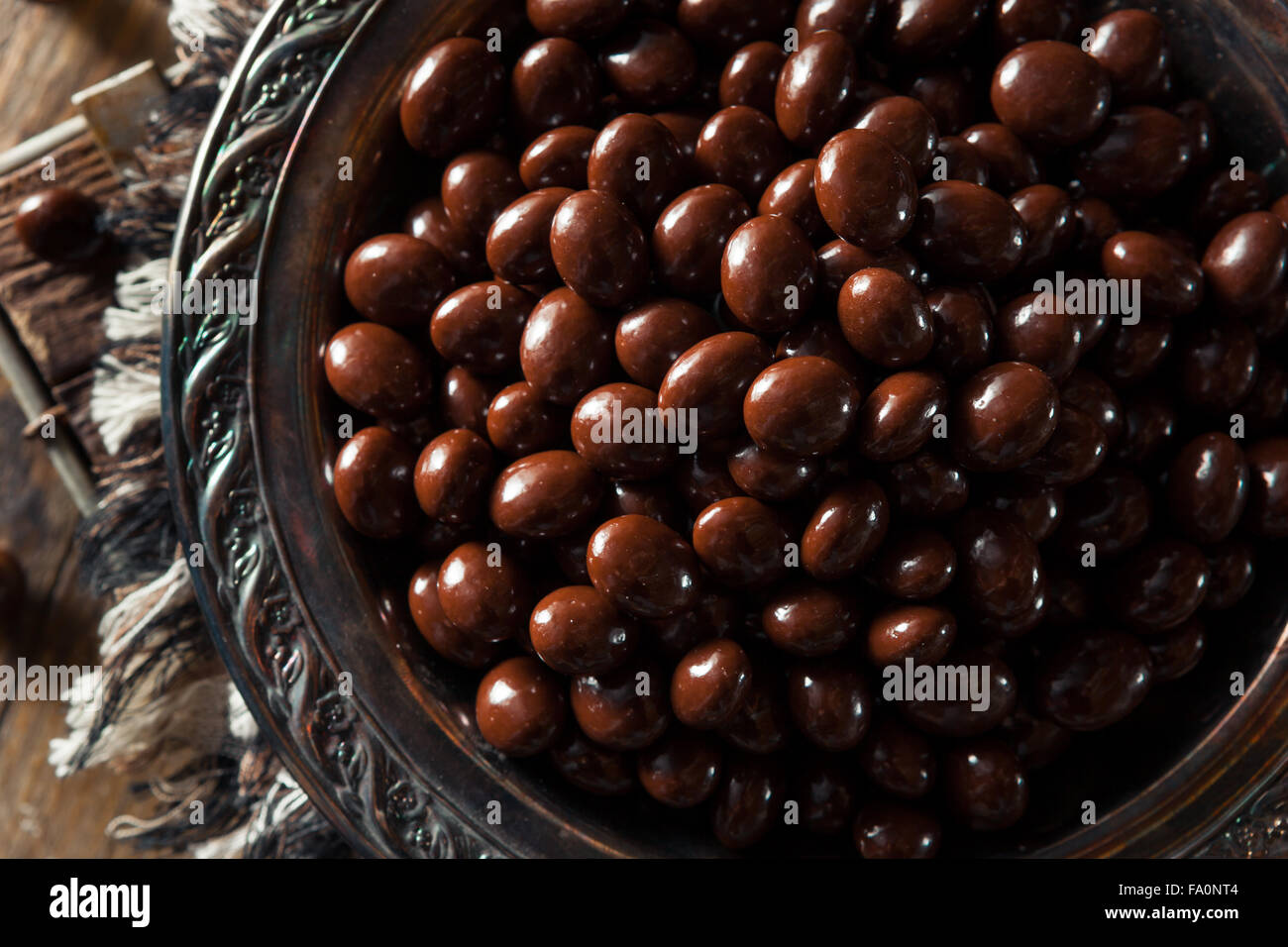 Les grains de café espresso recouvert de chocolat prêt à manger Banque D'Images