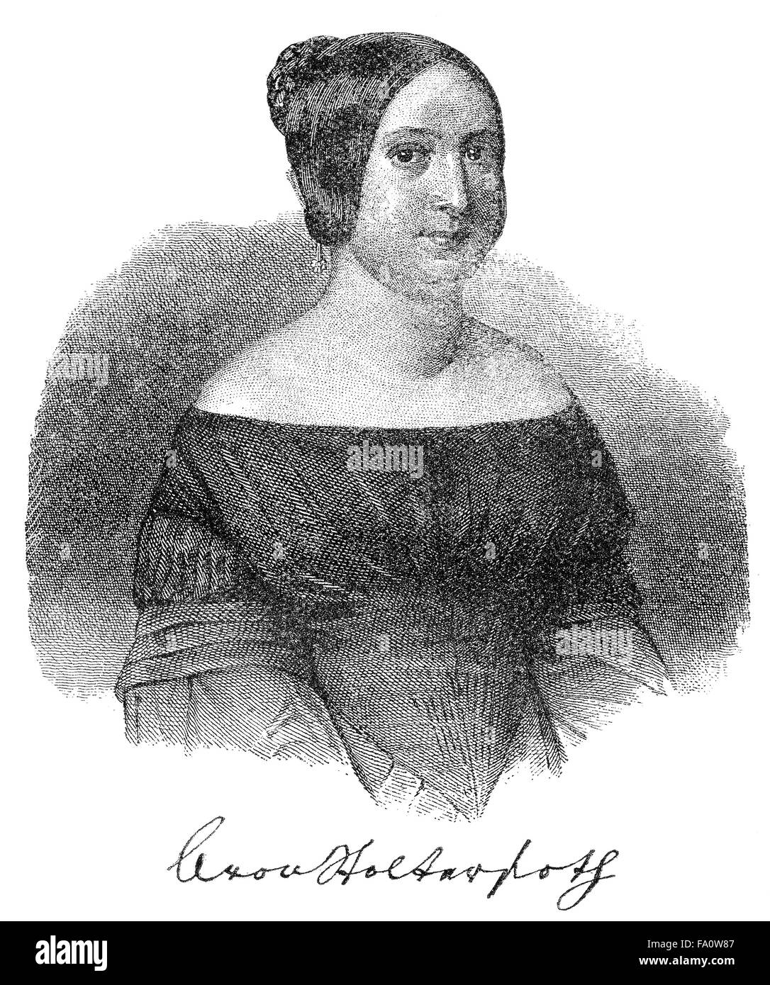 Julie Wilhelmine Karoline Adelheid von Stolterfoth, 1800-1875, un poète allemand, Adelheid von Stolterfoth Julie Wilhelmine Karoline Banque D'Images