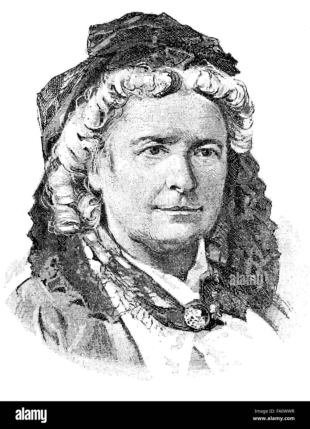 Amélie Linz, 1824-1904, un auteur allemand qui a écrit des livres pour enfants et adultes, Banque D'Images