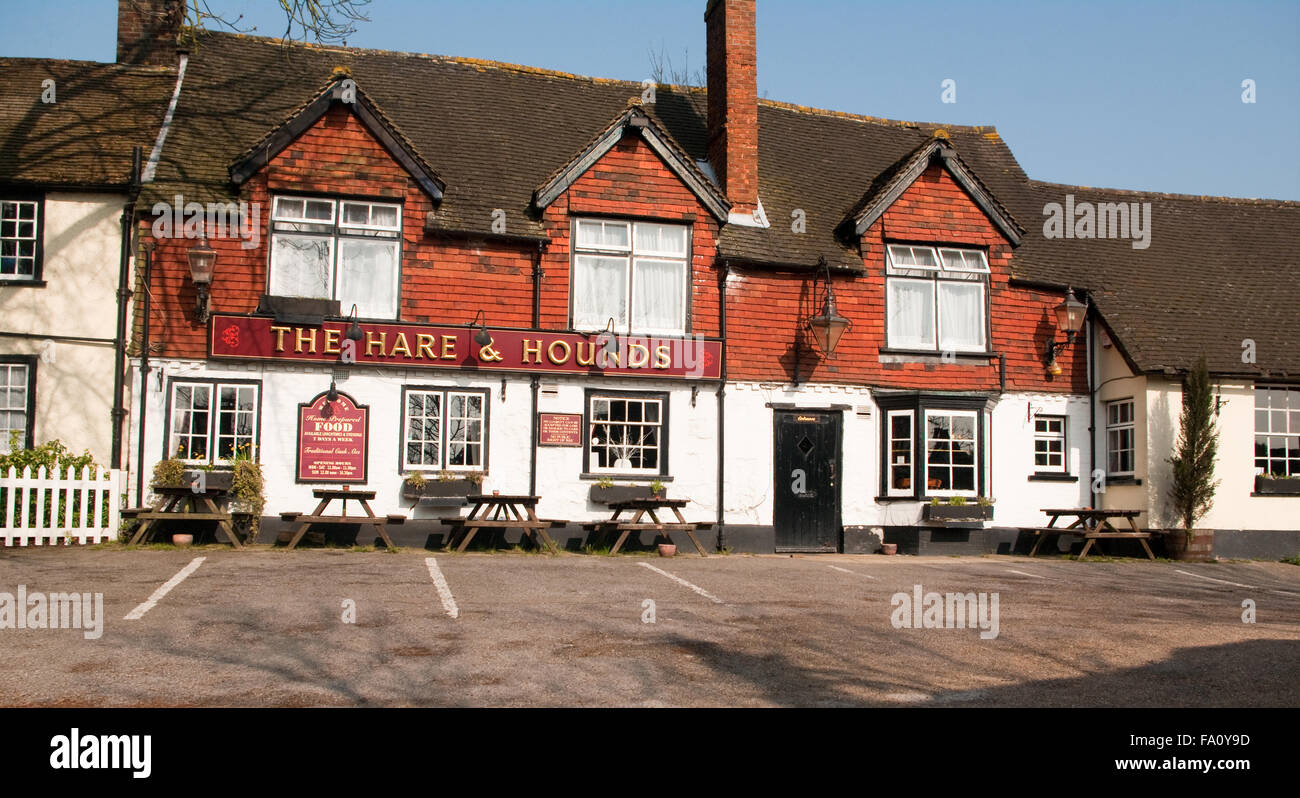 Godstone Hare & Hound Pub, Surrey, Angleterre Banque D'Images
